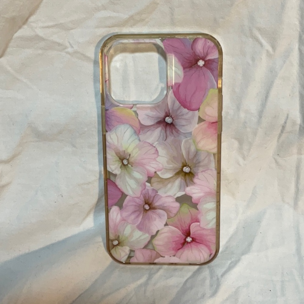 Floral Pink and White iPhone 14 max pro Case